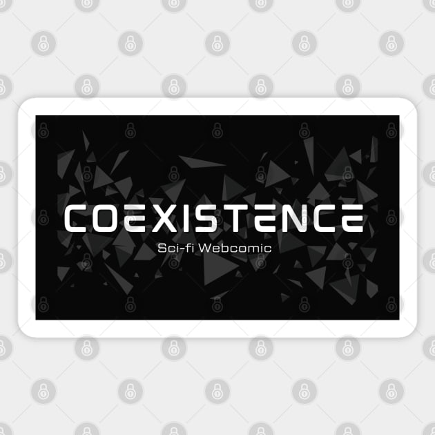 White logo Coexistence Magnet by Coexistence The Series